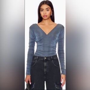 NWT Free People Reya Long Sleeve Bodysuit